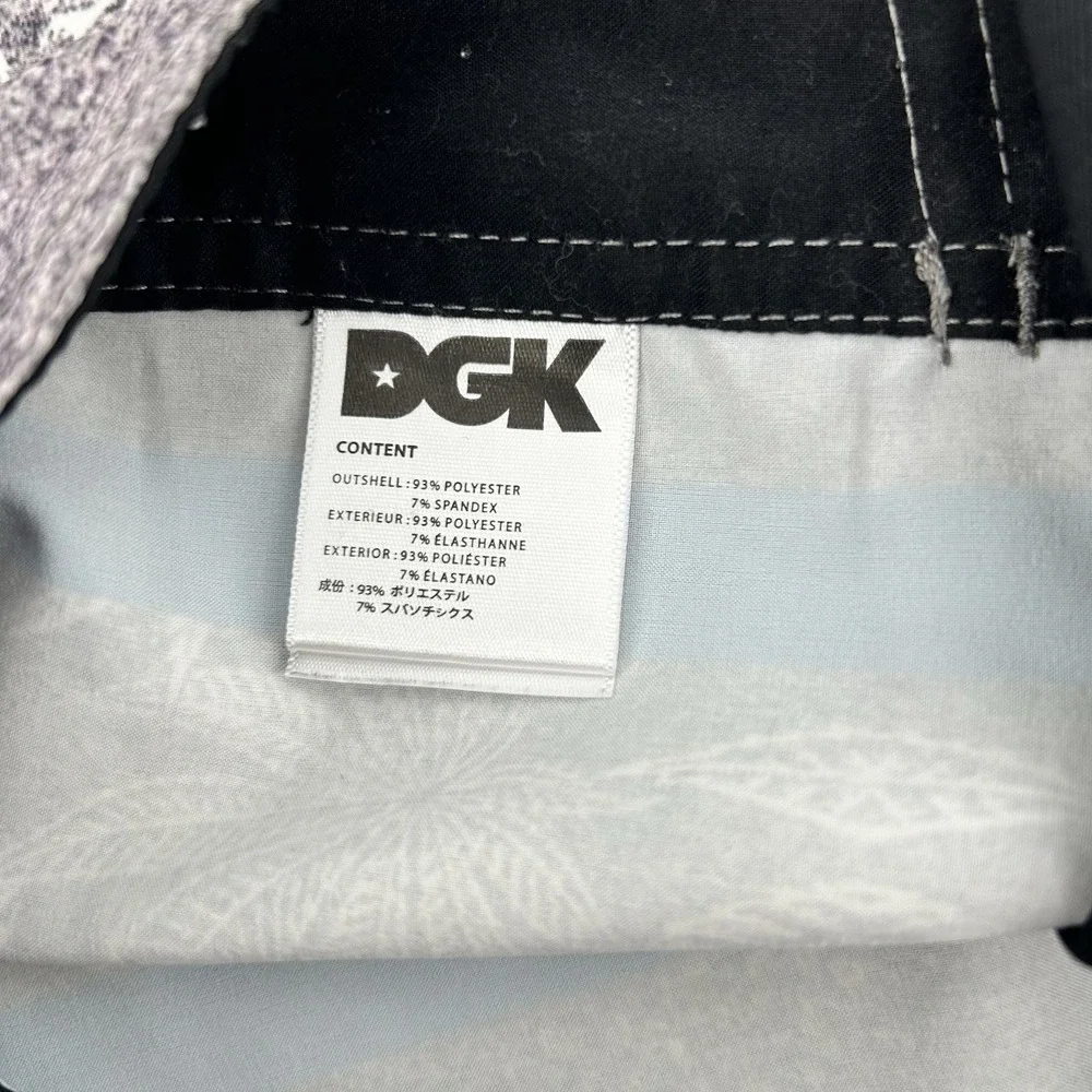 DGK Mens 32 Cannabis Weed Leaf Print Board Shorts Heather Gray Skate Streetwear